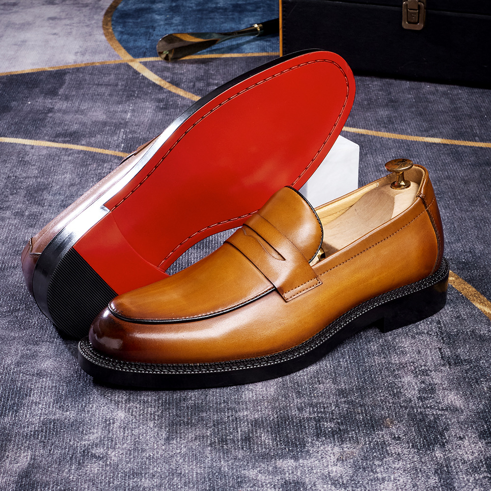 Classic Men's Penny Loafer  Genuine Leather Comfortable Business Casual Footwear