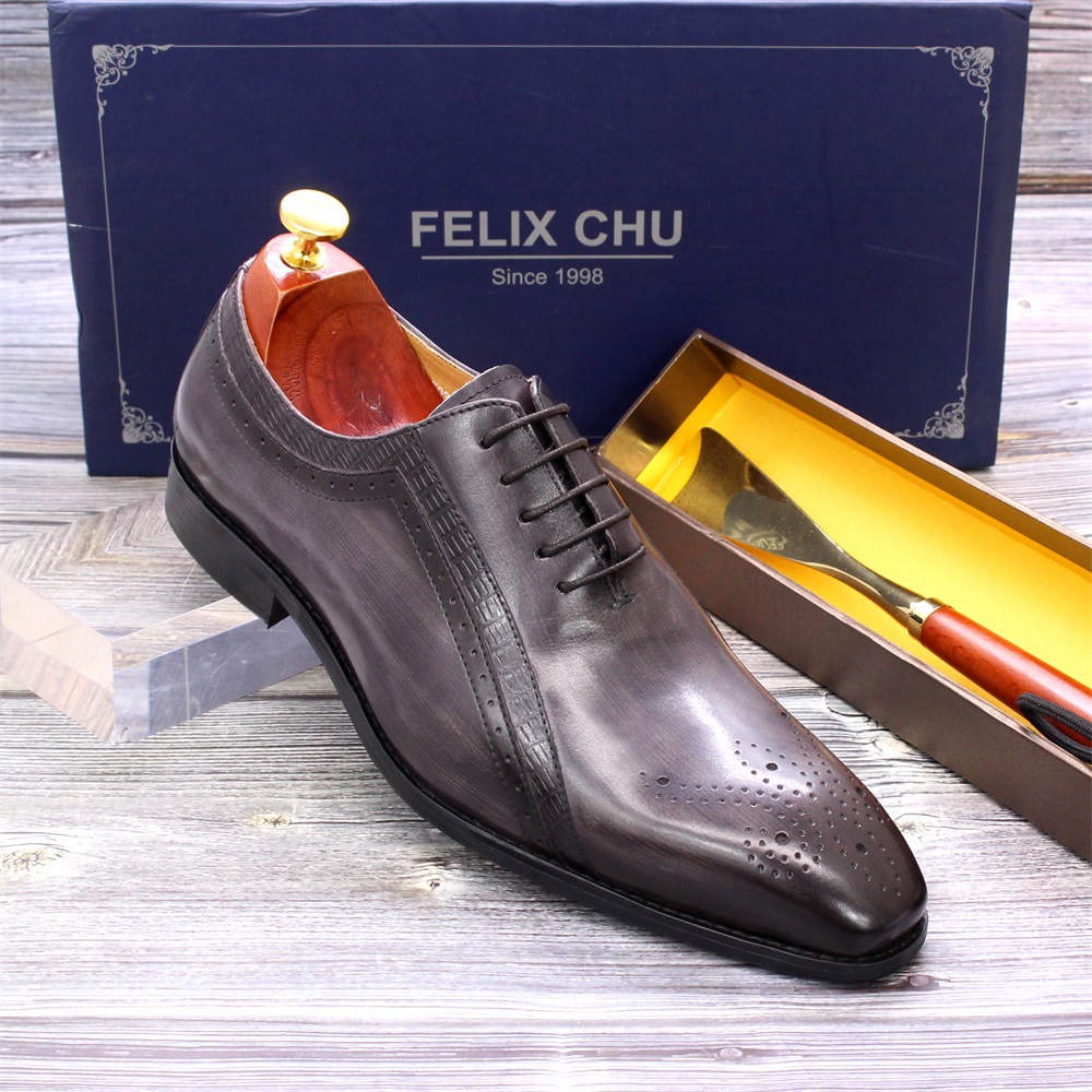 Men's classic design business casual leather shoes
