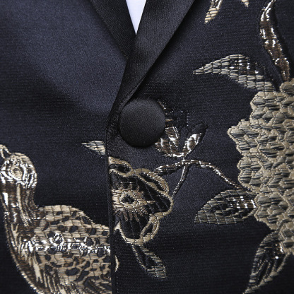 Men's stage performance suits, evening party host suits, wedding best man slim suits, male singer chorus suits