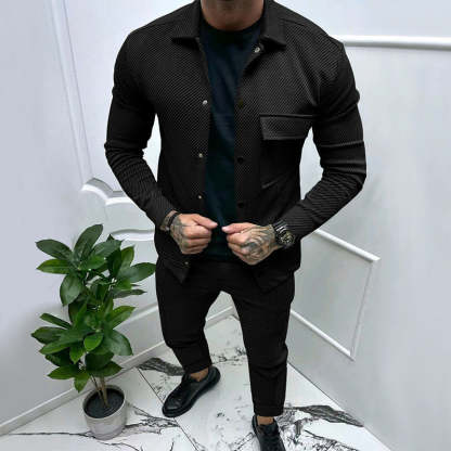 GUYSTEP™- Twill Jacquard Casual Set