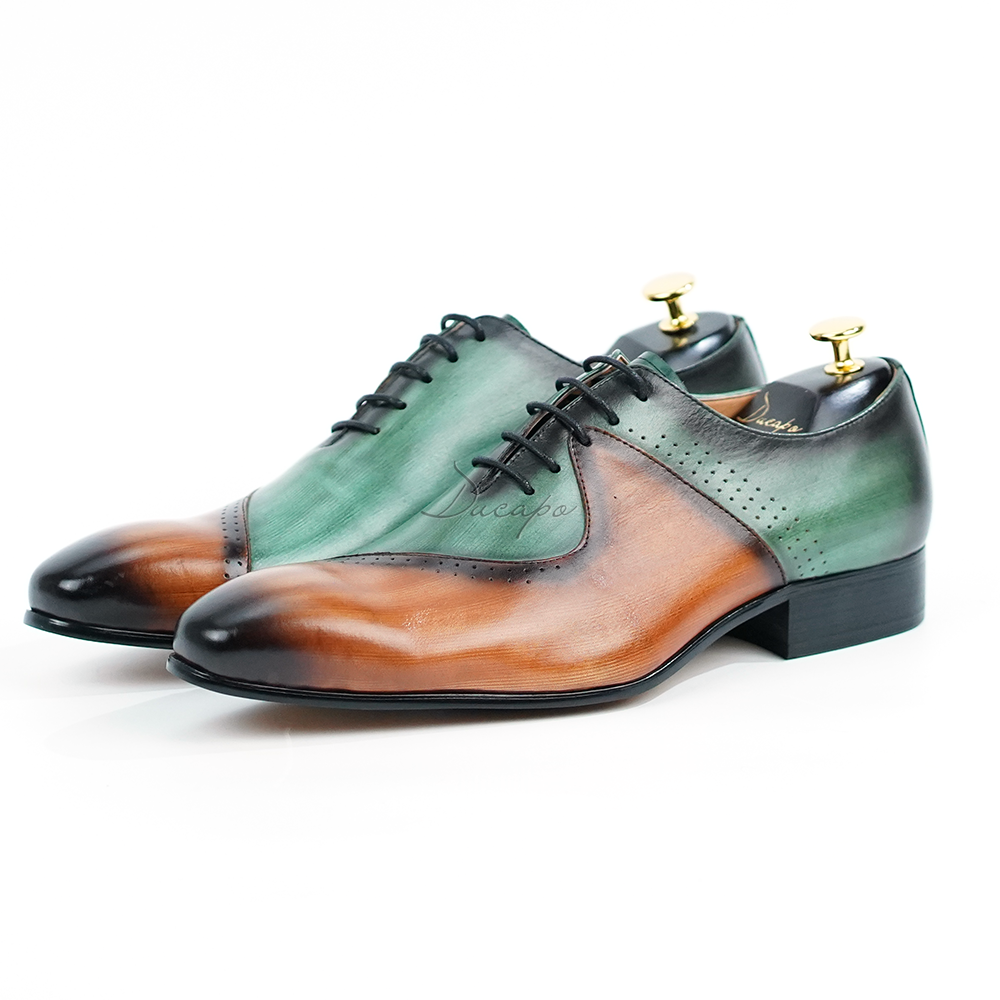 Ducapo Green Brown Oxfords