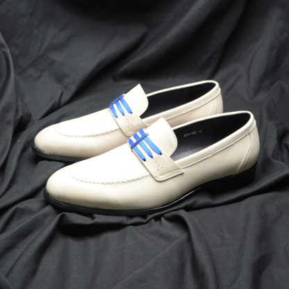 Men's European high-end quality handmade first-layer cowhide dragonfly new style business casual loafers genuine leather men's shoes