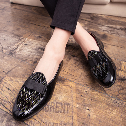 British Style Pointed Leather Wedding Shoes