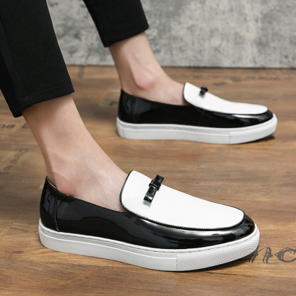 British Business Casual Leather Shoes Flat Sole Board Shoes