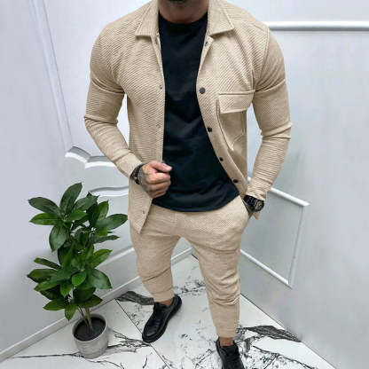 GUYSTEP™- Twill Jacquard Casual Set