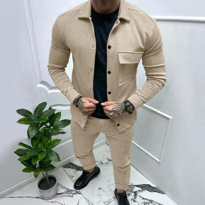GUYSTEP™- Twill Jacquard Casual Set