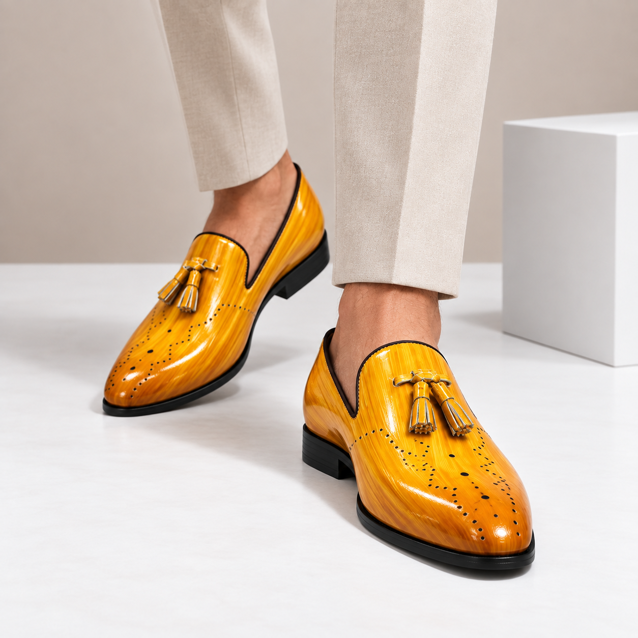Kalvana Cowhide Leather Loafers