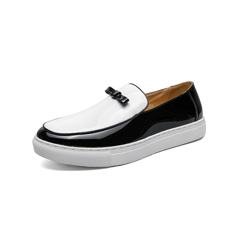 British Business Casual Leather Shoes Flat Sole Board Shoes