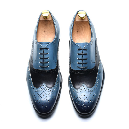 Men's Color - Blocked Brogue Oxford Shoes
