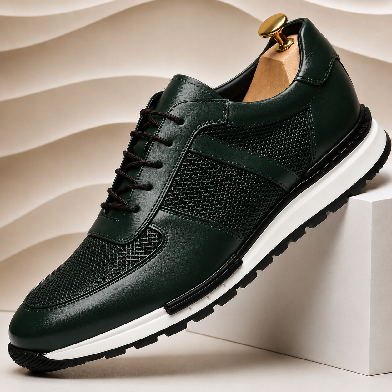 Men’s Premium Cowhide Leather Casual Sneakers – Multiple Colors