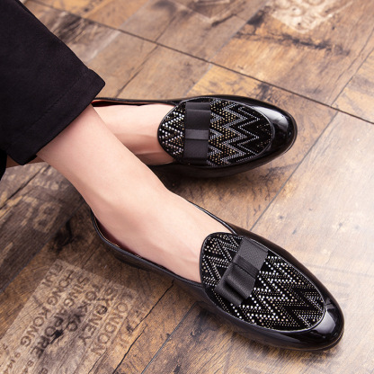 British Style Pointed Leather Wedding Shoes
