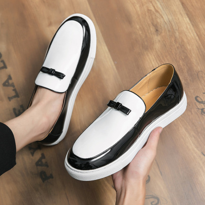 British Business Casual Leather Shoes Flat Sole Board Shoes