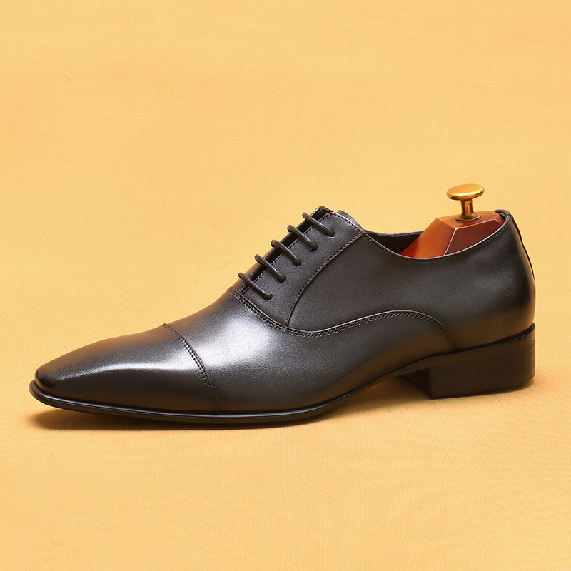 Men's Genuine Leather British-Style Business Formal Oxford Shoes