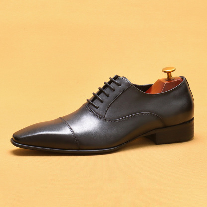 Men's Genuine Leather British-Style Business Formal Oxford Shoes