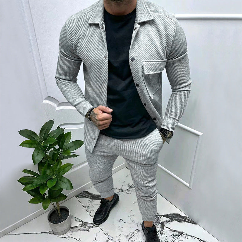 GUYSTEP™- Twill Jacquard Casual Set
