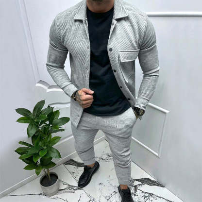 GUYSTEP™- Twill Jacquard Casual Set