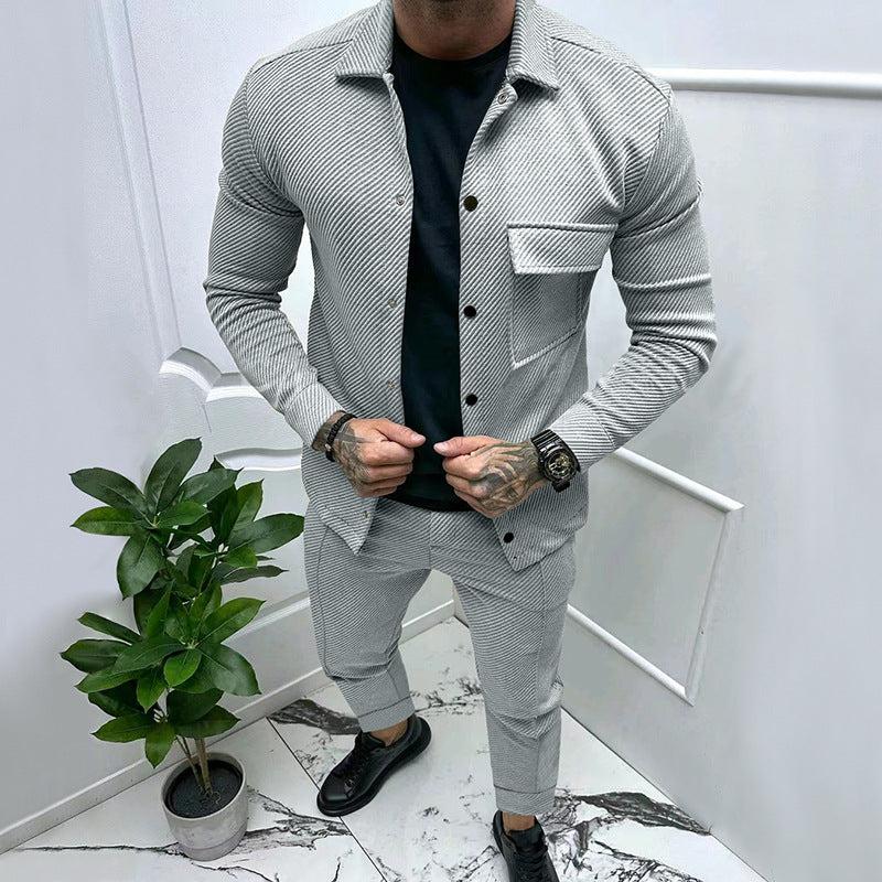GUYSTEP™- Twill Jacquard Casual Set