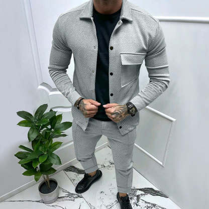 GUYSTEP™- Twill Jacquard Casual Set
