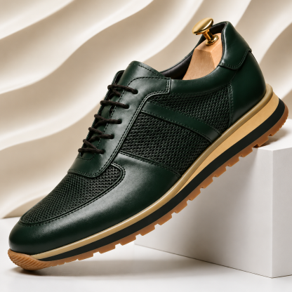 Men’s Premium Cowhide Leather Casual Sneakers – Multiple Colors