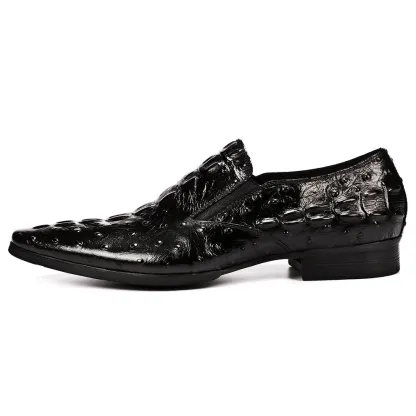Men's Luxury Crocodile-Embossed Slip-On Loafers