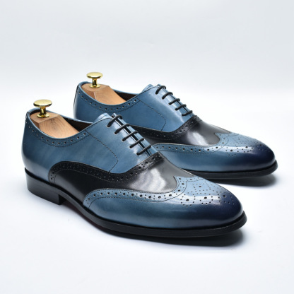 Men's Color - Blocked Brogue Oxford Shoes