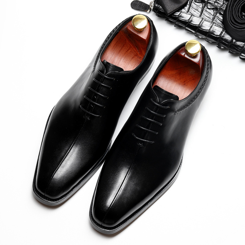 Men's Genuine Leather British-Style Business Oxford Shoes