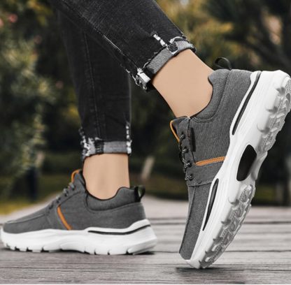 Deklan Walking Shoes for Men, Arch Support Boat Shoes, Canvas Leisure Vintage Flat Orthopaedic Shoes