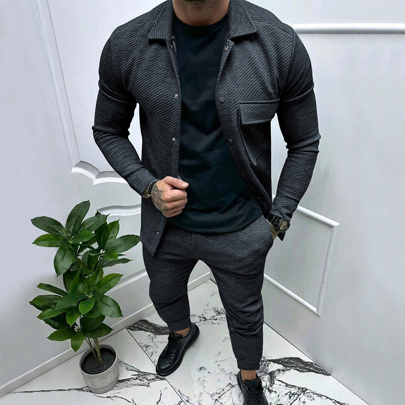 GUYSTEP™- Twill Jacquard Casual Set