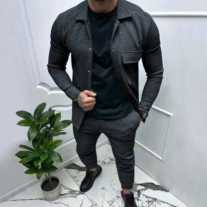 GUYSTEP™- Twill Jacquard Casual Set