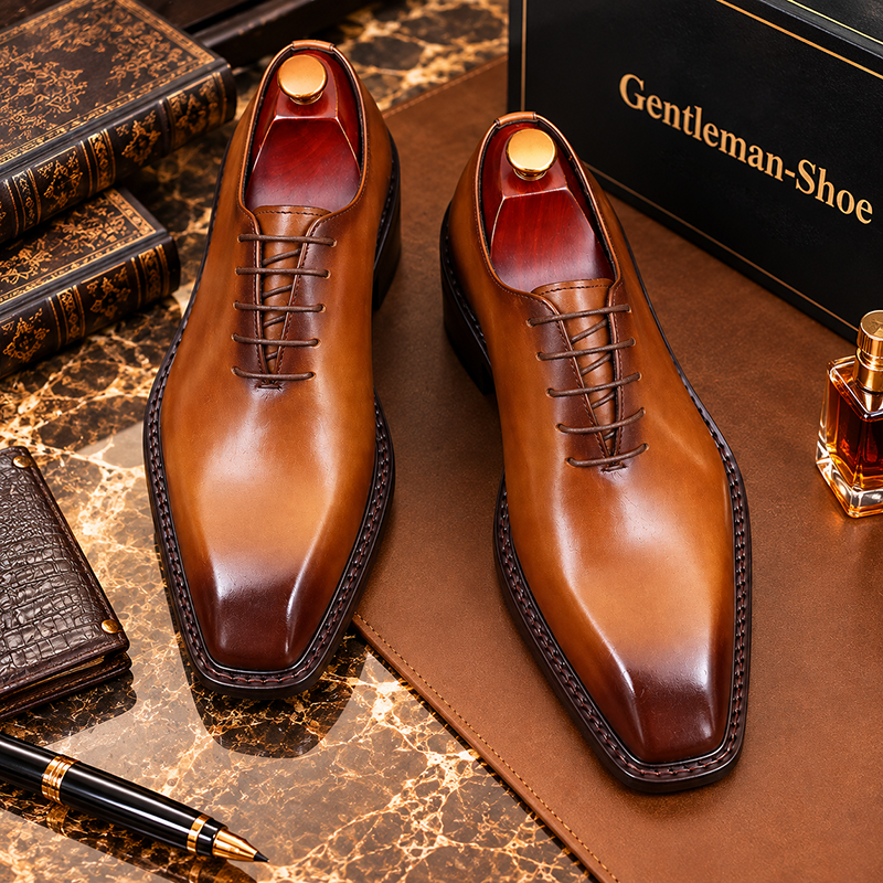 Men's high-end business casual formal leather shoes