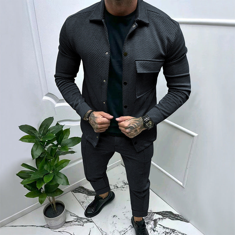 GUYSTEP™- Twill Jacquard Casual Set