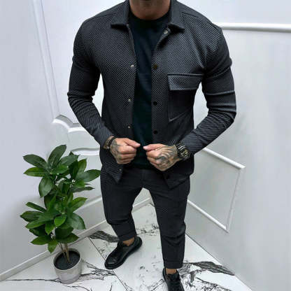 GUYSTEP™- Twill Jacquard Casual Set