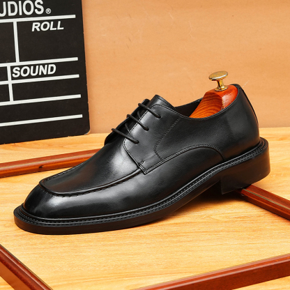 [Copy]Large size men's British style pointed toe leather shoes