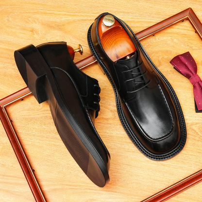 [Copy]Large size men's British style pointed toe leather shoes