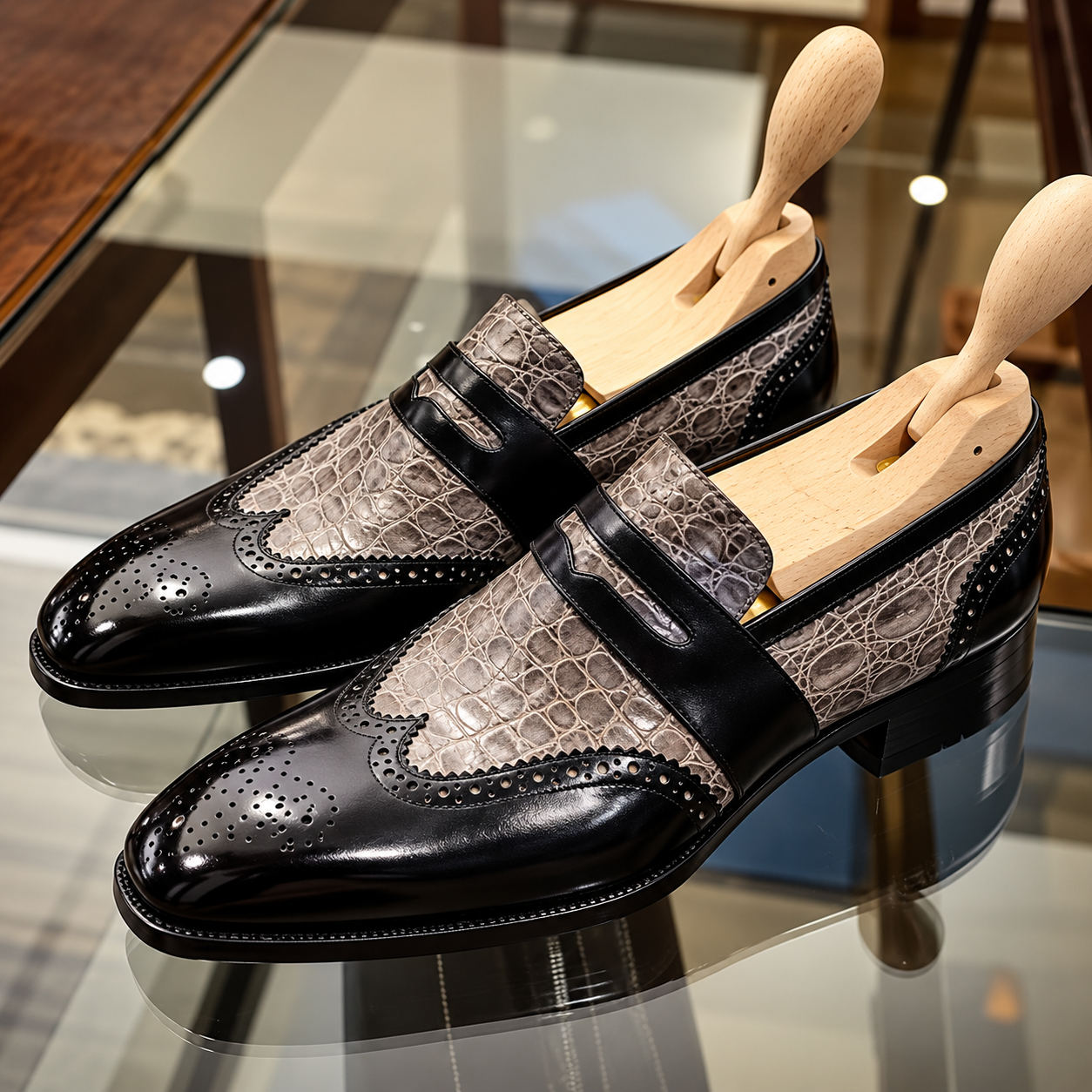 Yellow Textured Leather Monk Strap Oxford Shoes for Men, Luxury Pointed Toe Formal Dress Shoes for Wedding Business Party