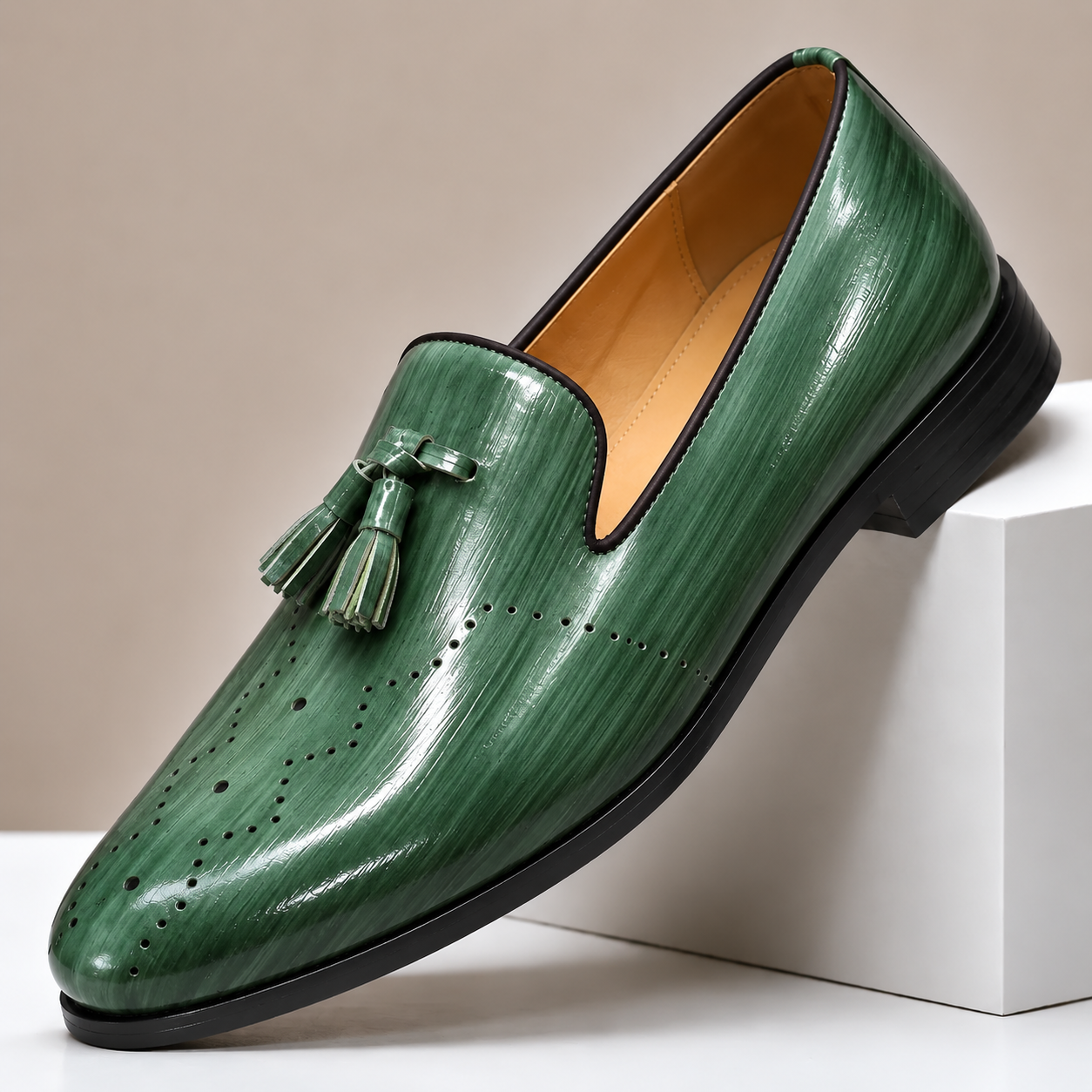 Kalvana Cowhide Leather Loafers