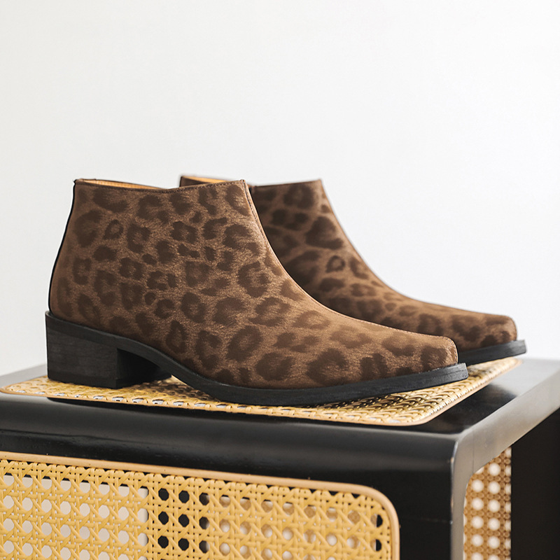 Men's Genuine Leather Brogue Chelsea Boots - Fleece-Lined, Warm & Stylish for Winter