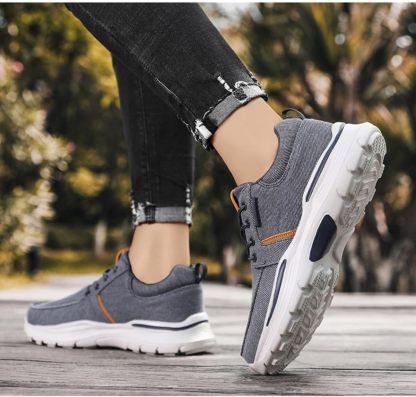 Deklan Walking Shoes for Men, Arch Support Boat Shoes, Canvas Leisure Vintage Flat Orthopaedic Shoes