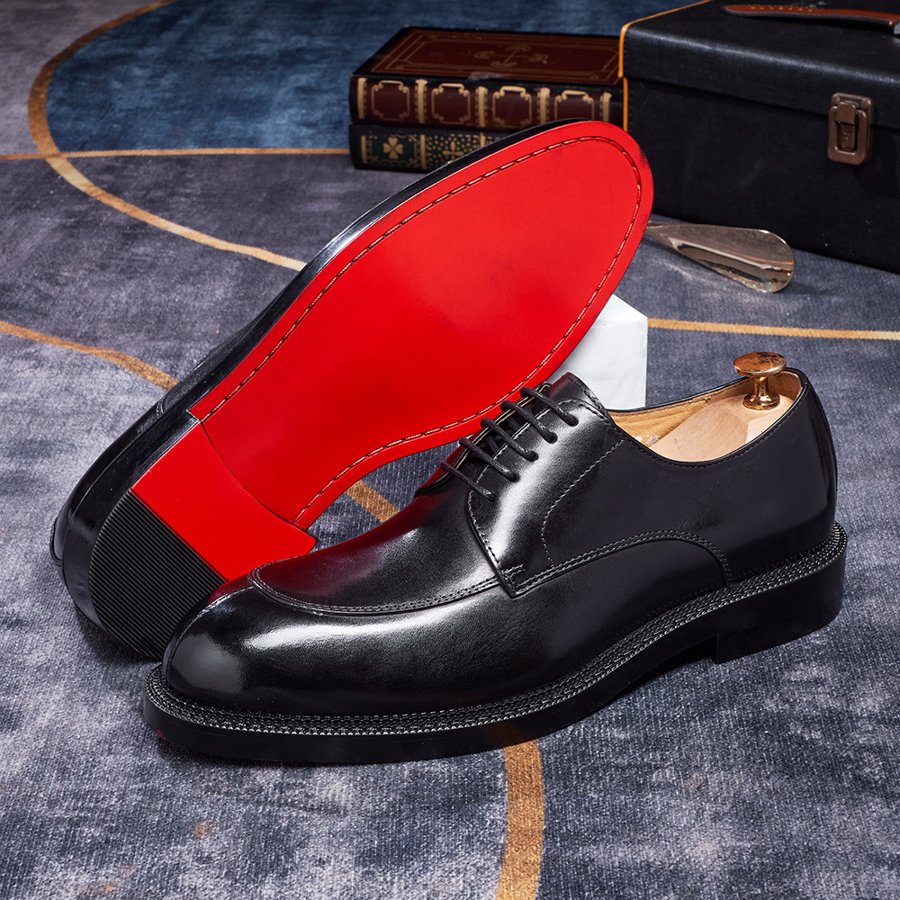 Derby shoes Men's genuine leather cowhide handmade leather shoes