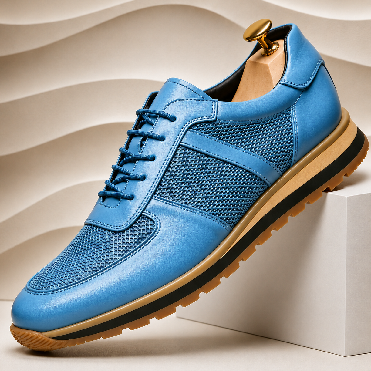 Men’s Premium Cowhide Leather Casual Sneakers – Multiple Colors