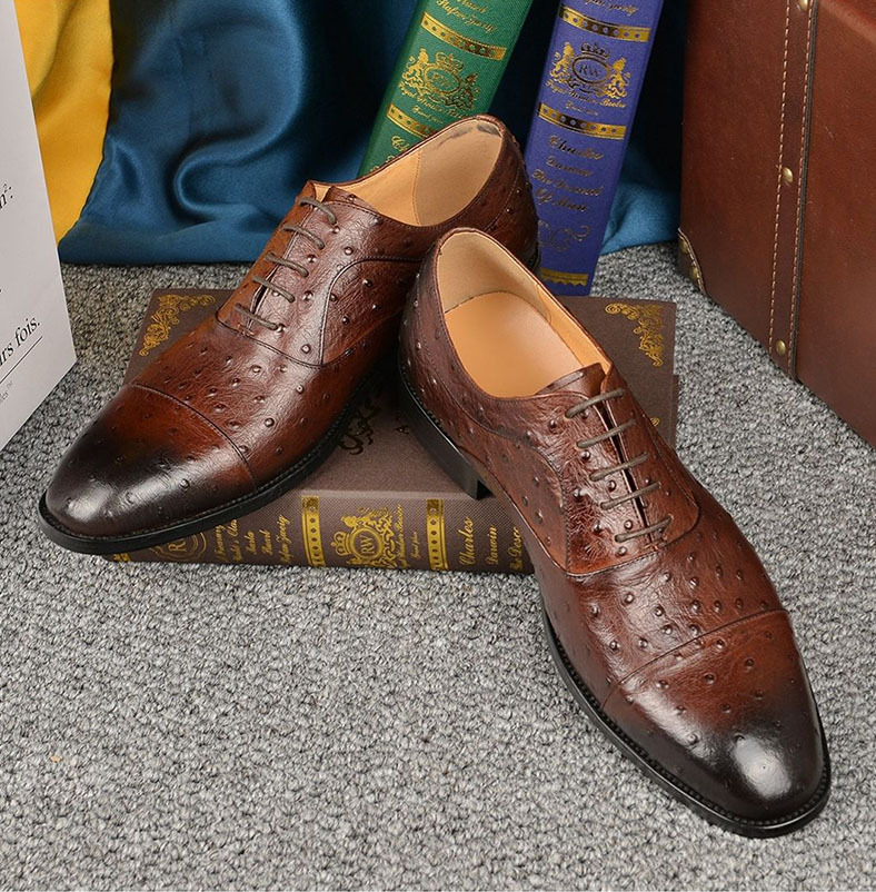 Men's comfortable casual leather oxford shoes