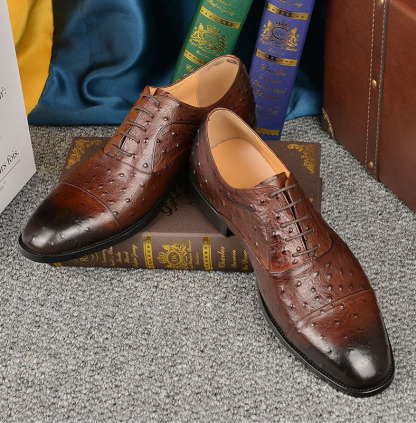 Men's comfortable casual leather oxford shoes