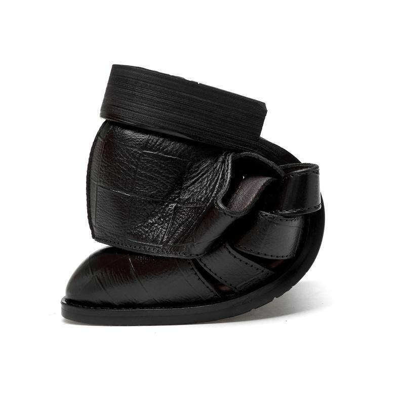 Retro Crocodile Pattern Leather Sandals