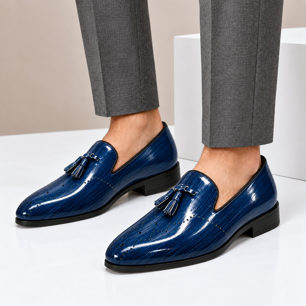 Kalvana Cowhide Leather Loafers