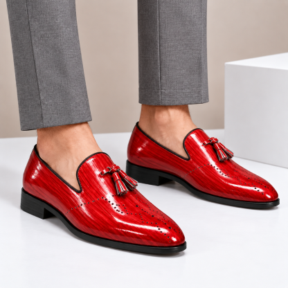 Kalvana Cowhide Leather Loafers