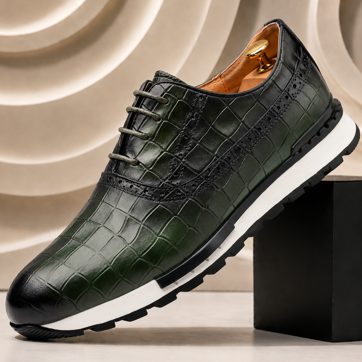 Men’s Premium Cowhide Leather Casual Sneakers – Multiple Colors