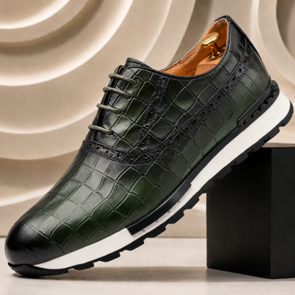 Men’s Premium Cowhide Leather Casual Sneakers – Multiple Colors
