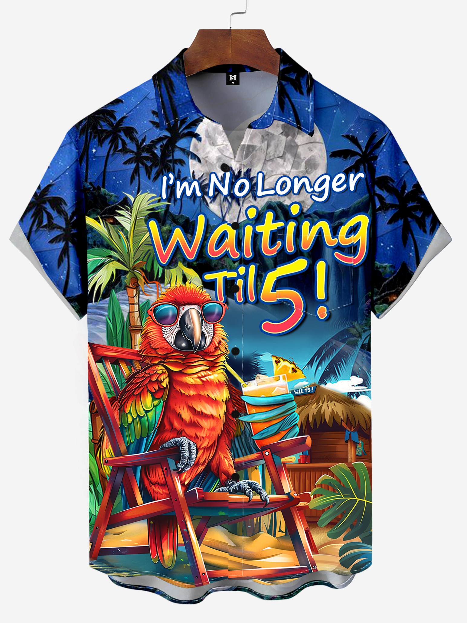 Mr. Parrot's Hawaiian Vacation And Retirement Life Chest Pocket Shirt