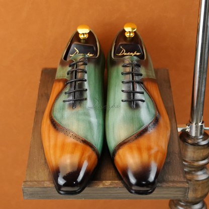 Ducapo Green Brown Oxfords