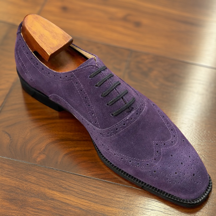 GENTLEMAN™Men's pointed toe British formal business frosted lace-up casual leather shoes